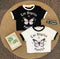 Colour  Contrast Crop Basic Print T-Shirts